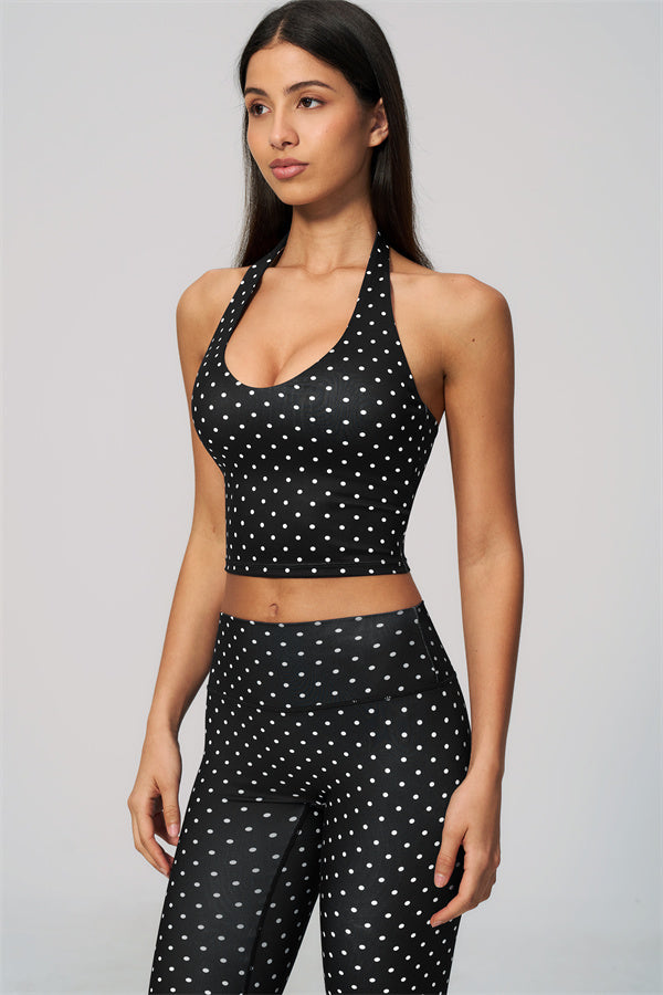 The Frame Halter Tank Top Capri Leggings 2-Piece Set
