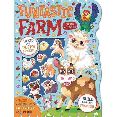 Funtastic Farm Jumbo Activity Book: Packed with Puffy Stickers, Activities, Coloring, and More! - Paperback