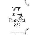 WTF Is My Password: Internet Password Logbook- White - Paperback