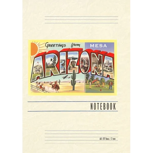 Vintage Lined Notebook Greetings from Mesa, Arizona - Paperback