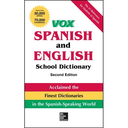 Vox Spanish and English School Dictionary, Paperback, 2nd Edition - Paperback