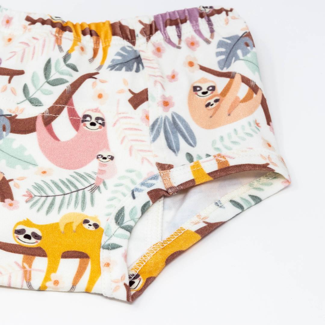 Lilac Sloths Potty Organic Training Underpants