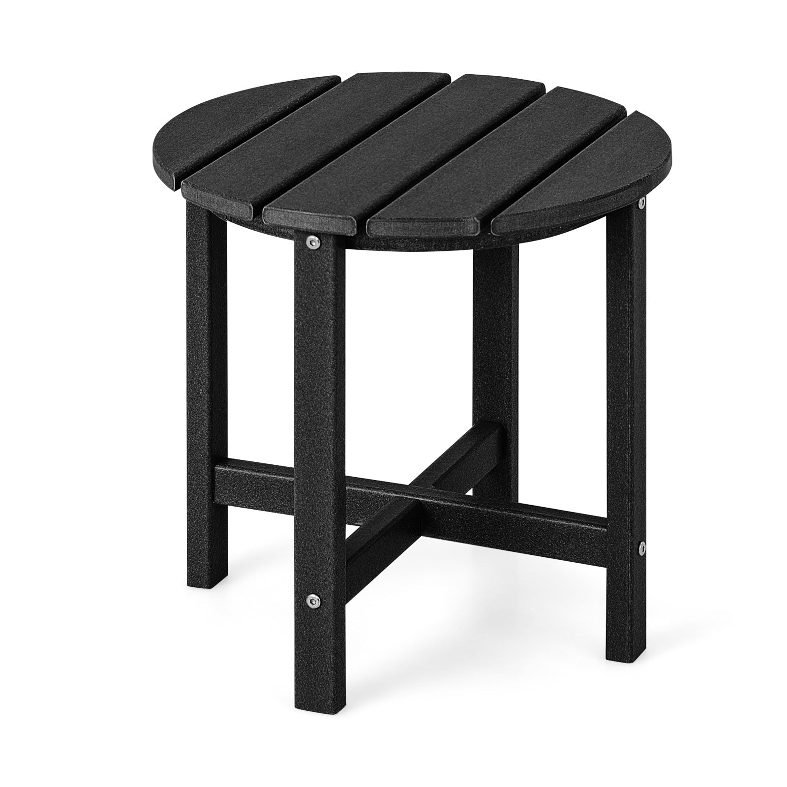 Set of 2 18 Inch Round Weather-Resistant Adirondack Side Tables