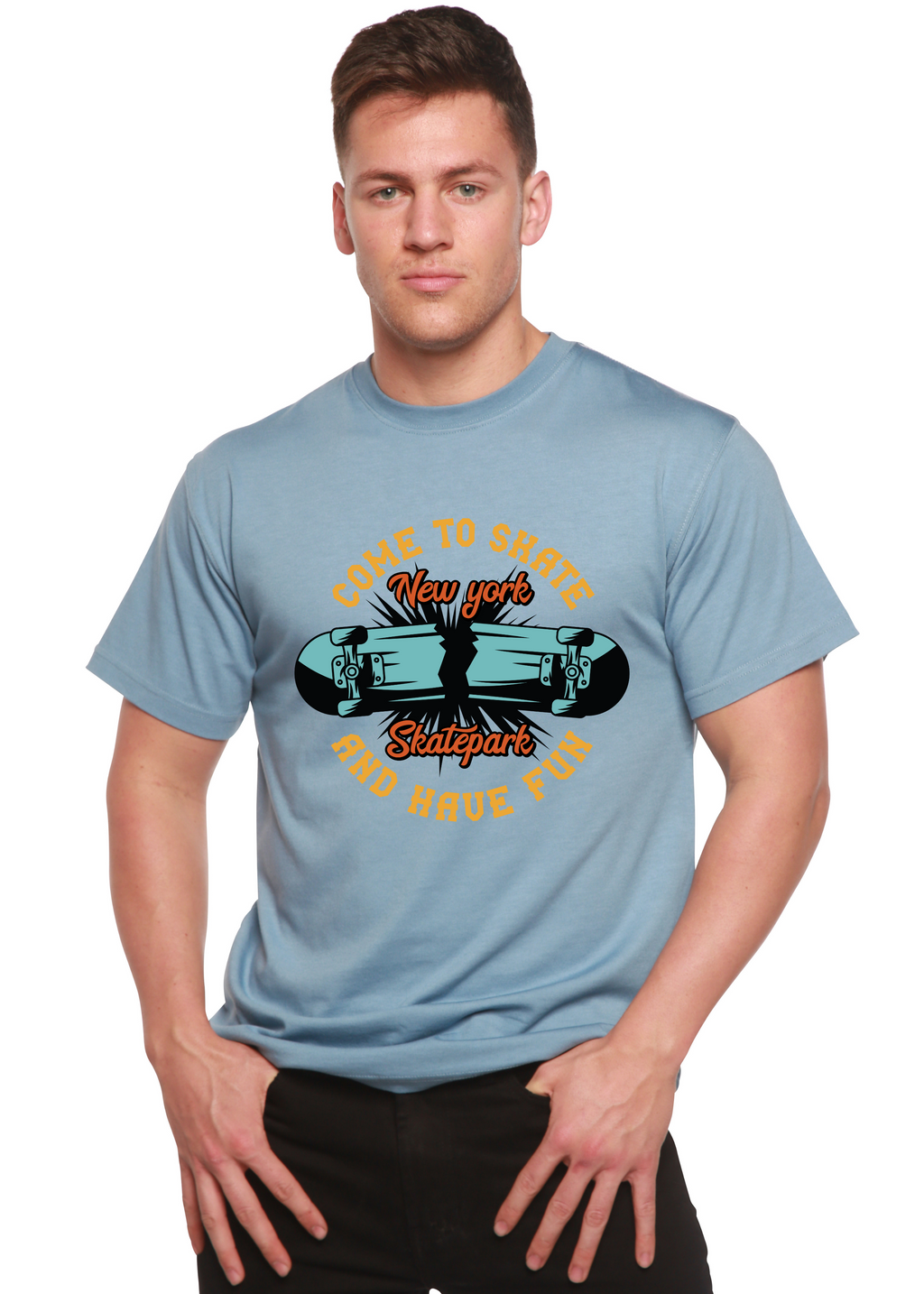 New York Skatepark Men's Bamboo Viscose/Organic Cotton Short Sleeve Graphic T-Shirt