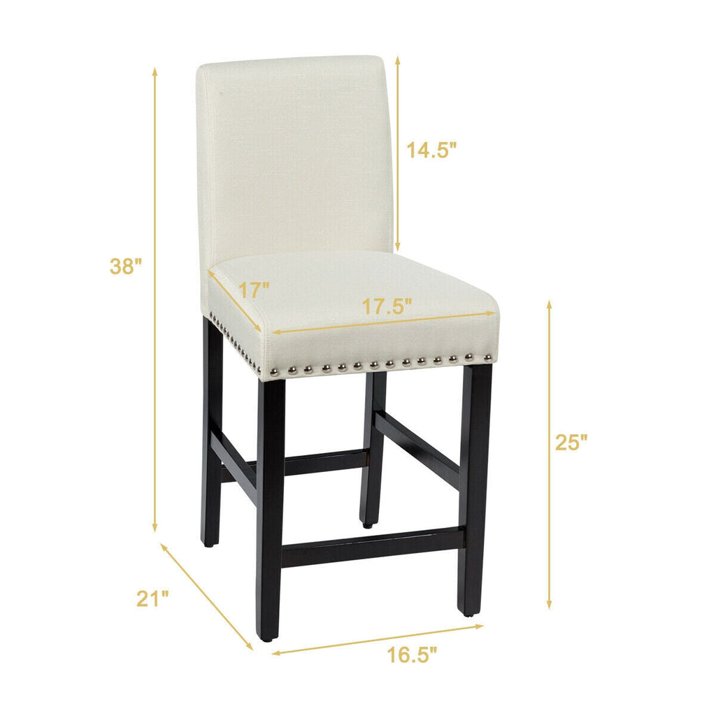 25 Inch Kitchen Chairs w/ Rubber Wood Legs
