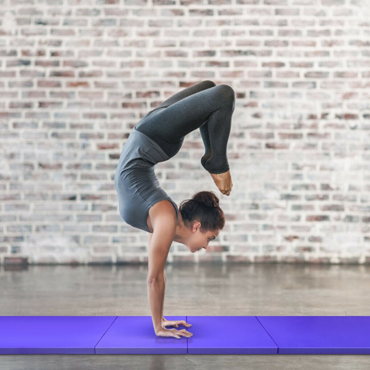 4 Feet x 10 Feet x 2 Inch Folding Gymnastics Tumbling Gym Mat