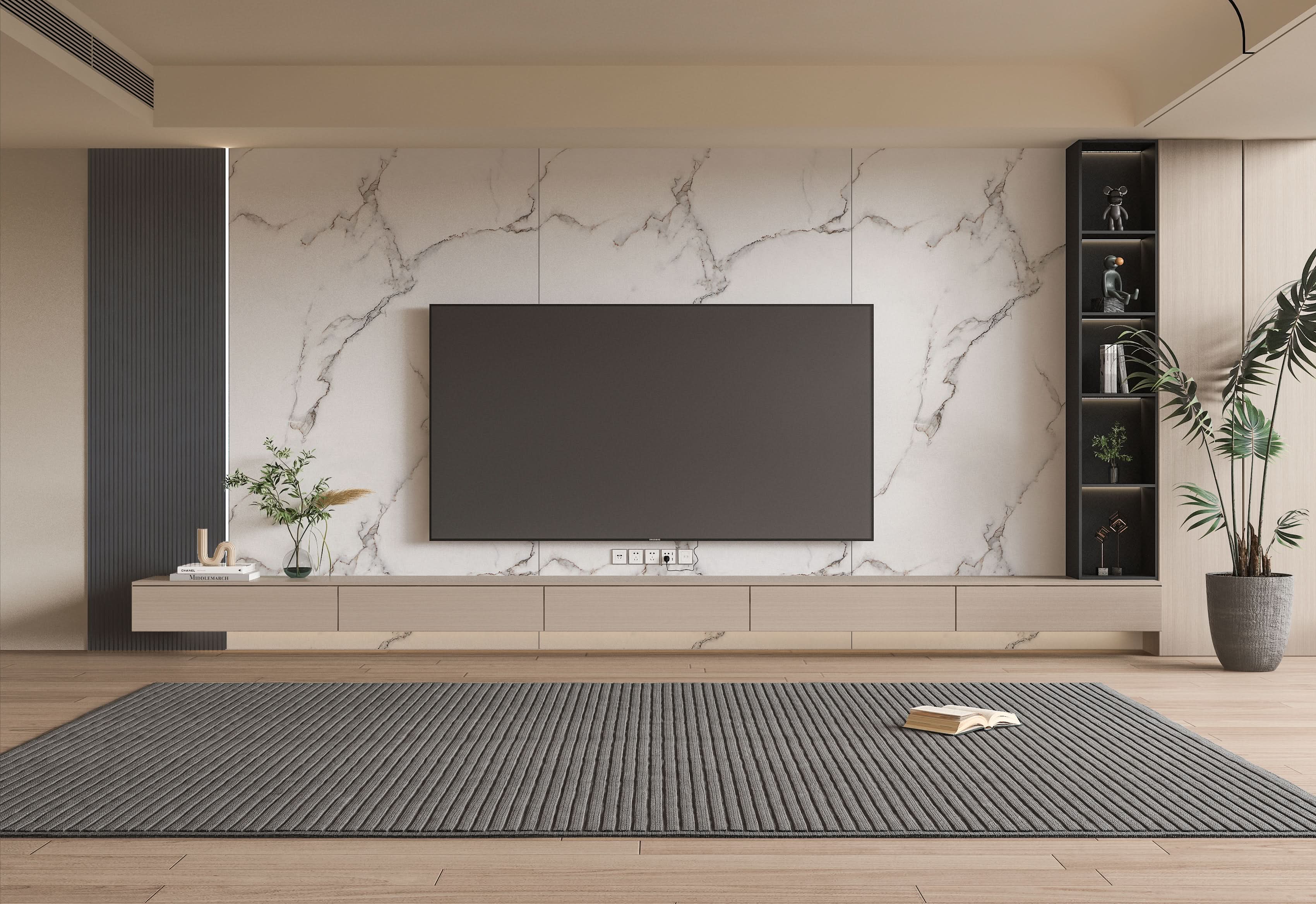 Calacatta White Marble PVC Wall Panel - Waterproof (4x8 ft, 32 sq. ft)