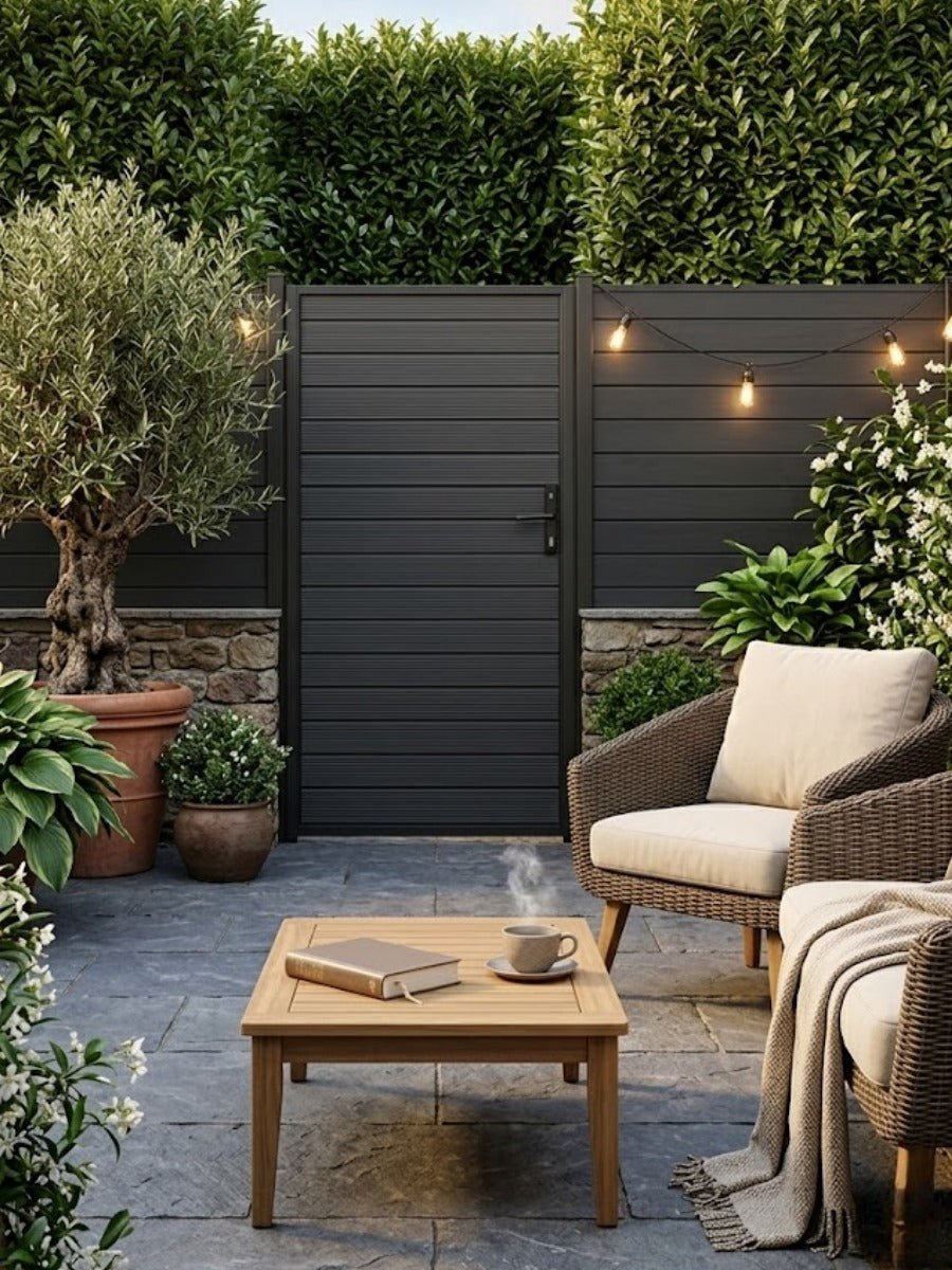 Aluminum Premium Fence Gate 4x6 – Modern, Heavy Duty, Full Privacy