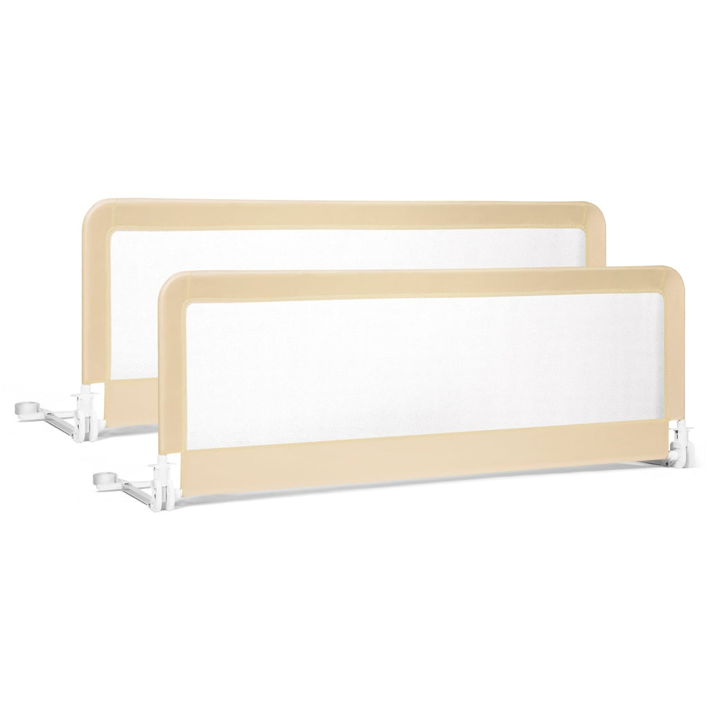 59 Inch Folding Breathable Baby Bed Rail Guard with Safety Strap