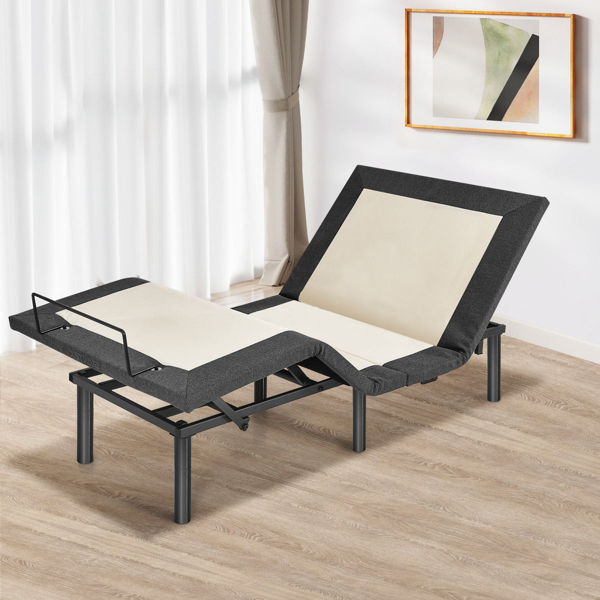 Queen Size Adjustable Bed Base Electric Bed Frame with Massage Modes