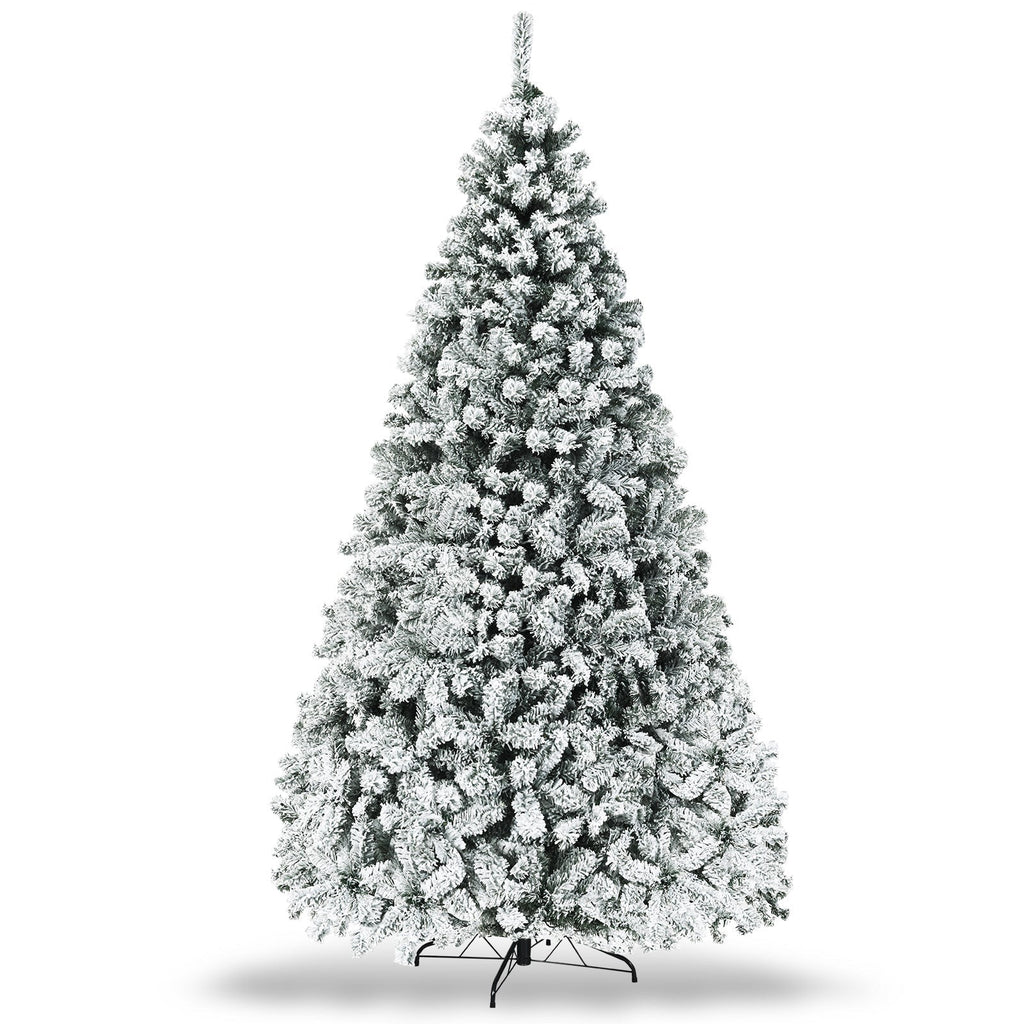 Pre-Lit Premium Snow Flocked Hinged Artificial Christmas Tree