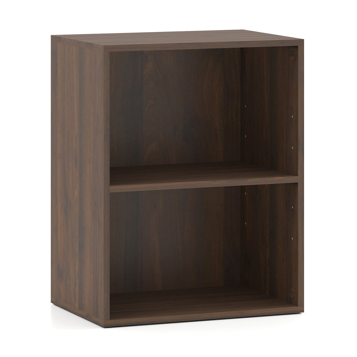 2-Cube Bookshelf with Adjustable Shelf - Dark Walnut