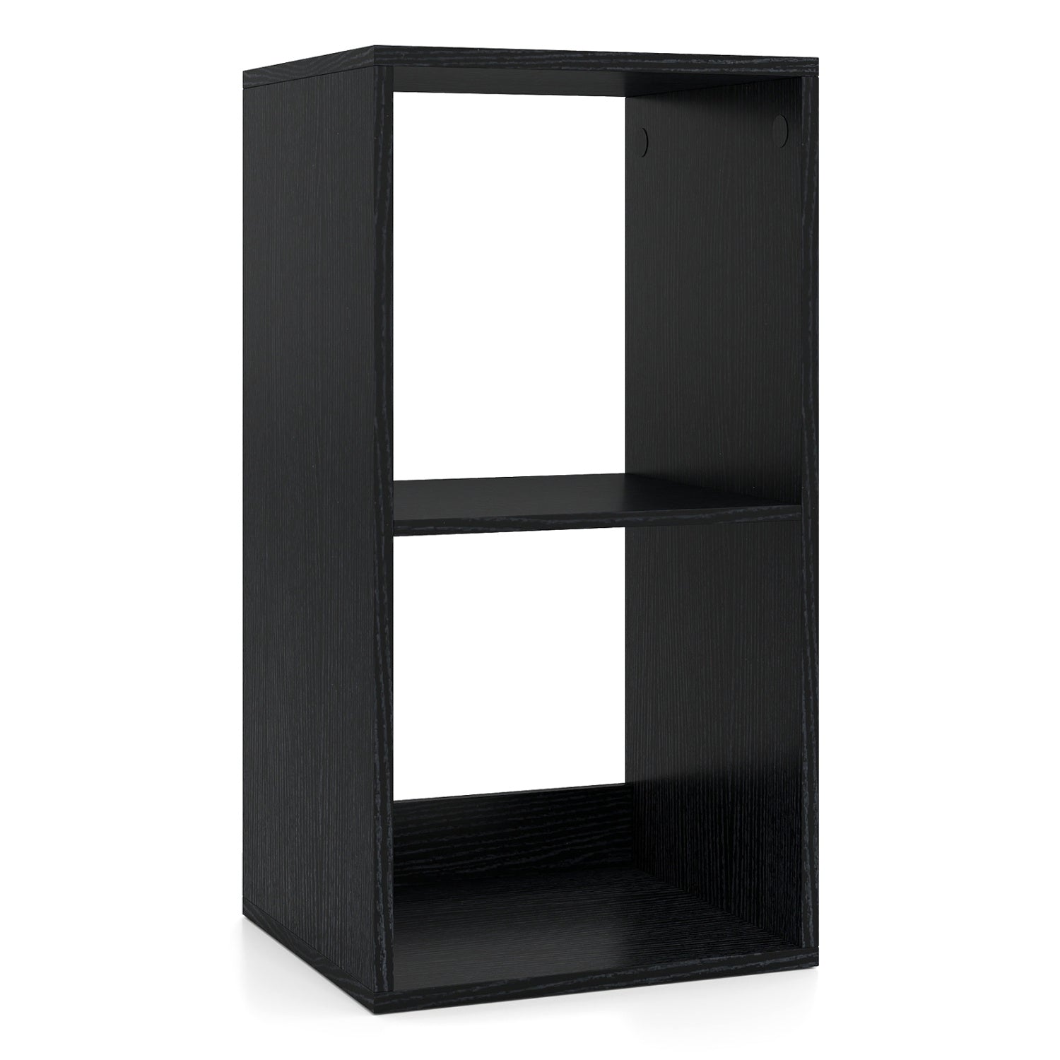 2 Cube Bookshelf with Back Guardrail for Living Room Bedroom