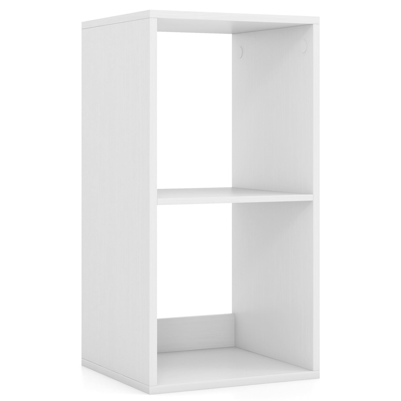 2 Cube Bookshelf with Back Guardrail for Living Room Bedroom