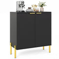 2-Door Buffet Cabinet Sideboard with Shelf and Metal Legs