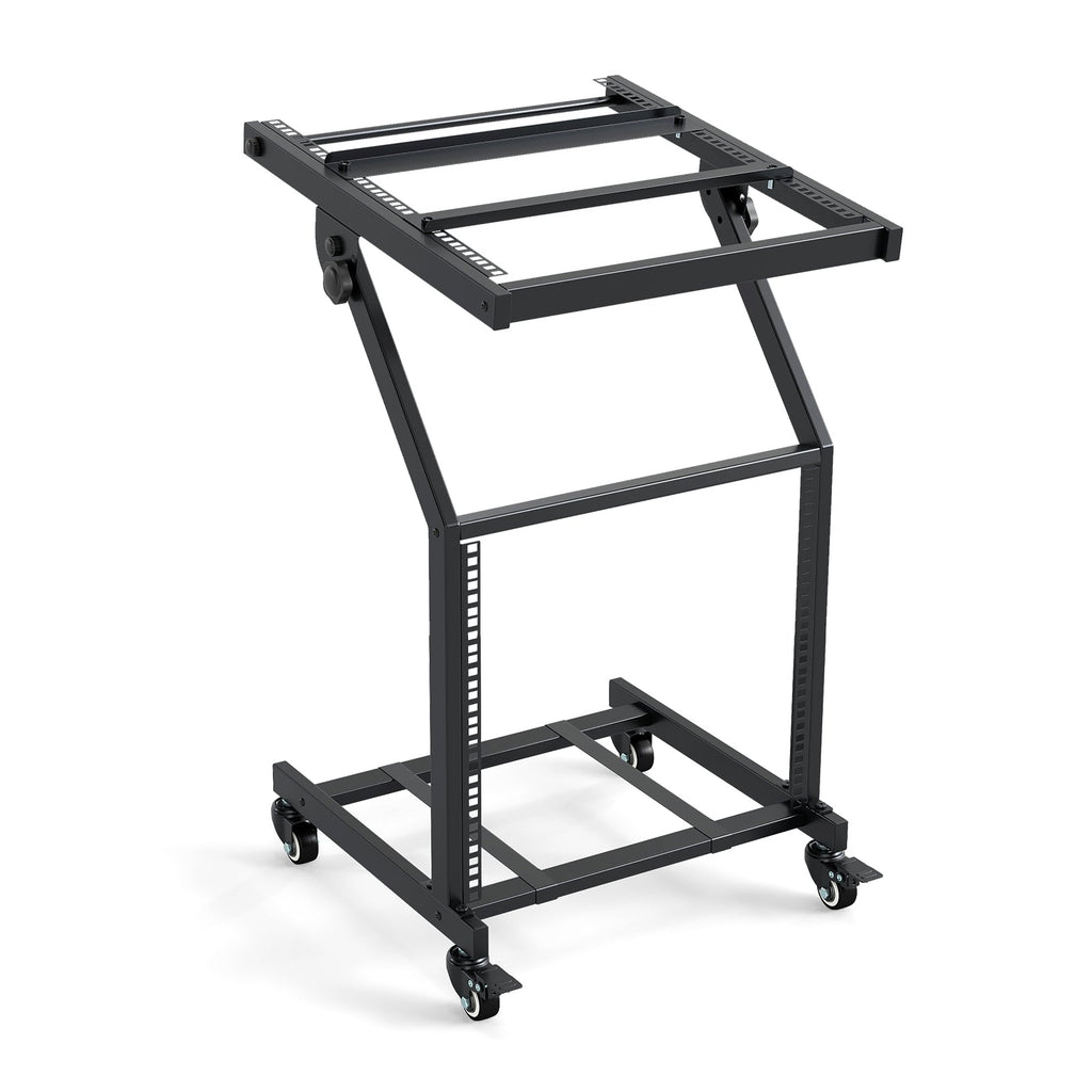2 Layer Professional Audio Rack Mount with Adjustable Crossbars