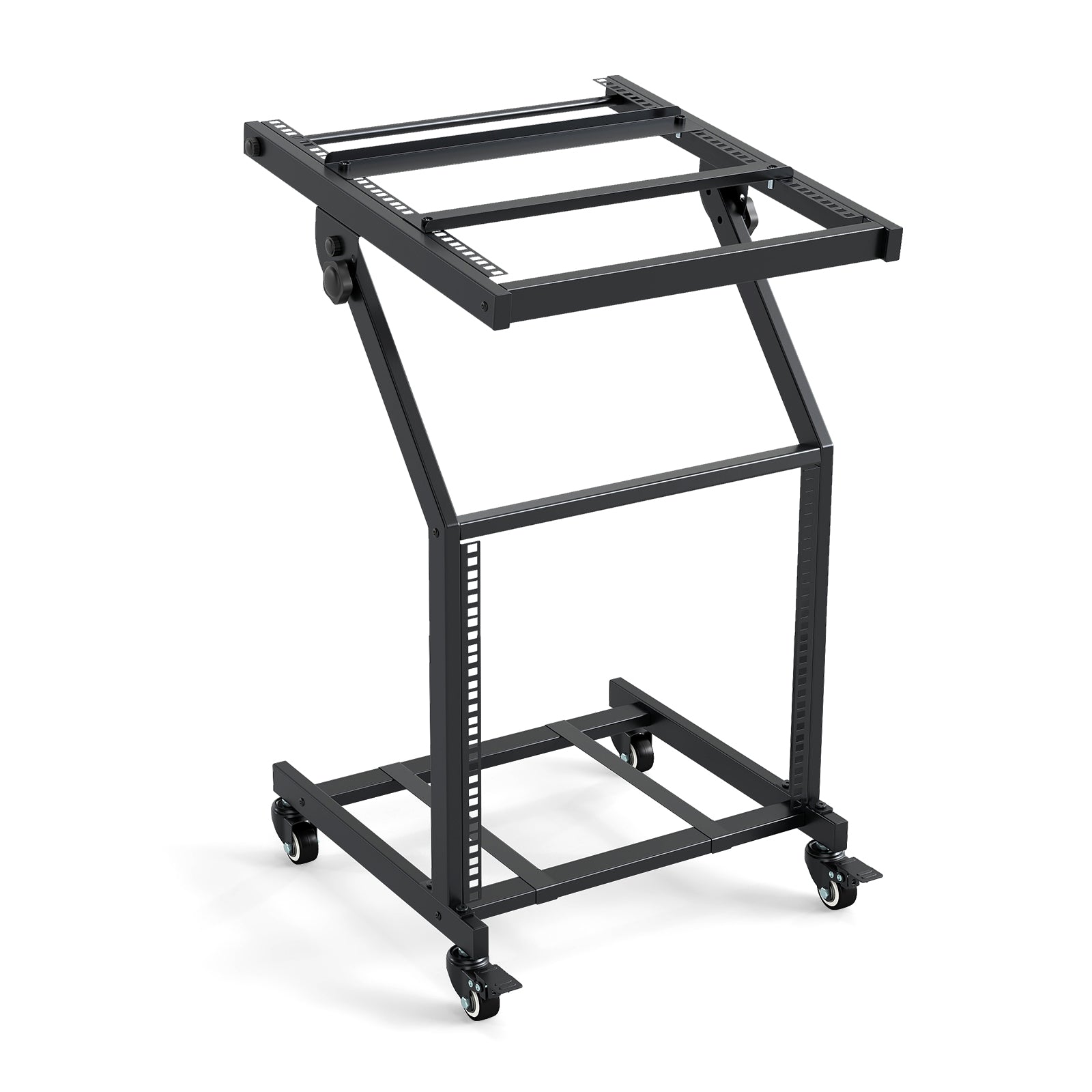 2 Layer Professional Audio Rack Mount with Adjustable Crossbars