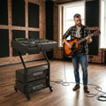 2 Layer Professional Audio Rack Mount with Adjustable Crossbars