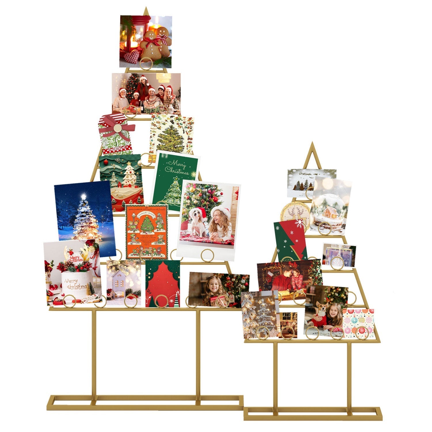 Christmas Tree Photo Holder with 36 Clips - 2 Pack Set
