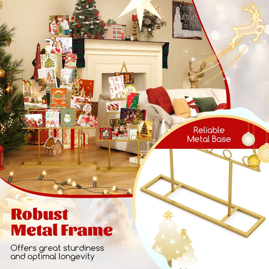 Christmas Tree Photo Holder with 36 Clips - 2 Pack Set