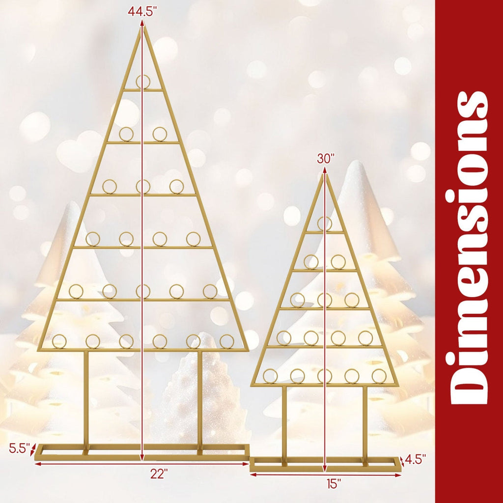 Christmas Tree Photo Holder with 36 Clips - 2 Pack Set