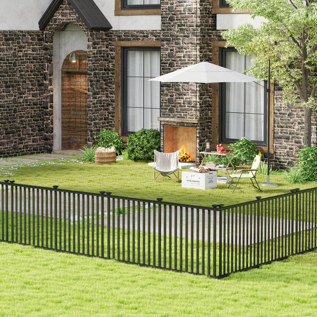 2 Piece 80 x 51 Inch Vinyl Picket Fence for Garden