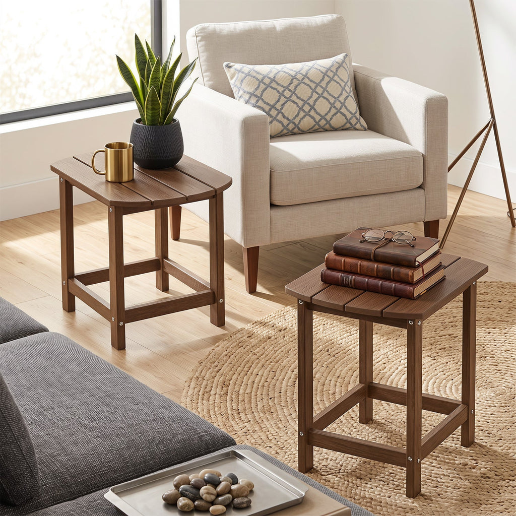 18-Inch Adirondack Side Table Set of 2 for Patio