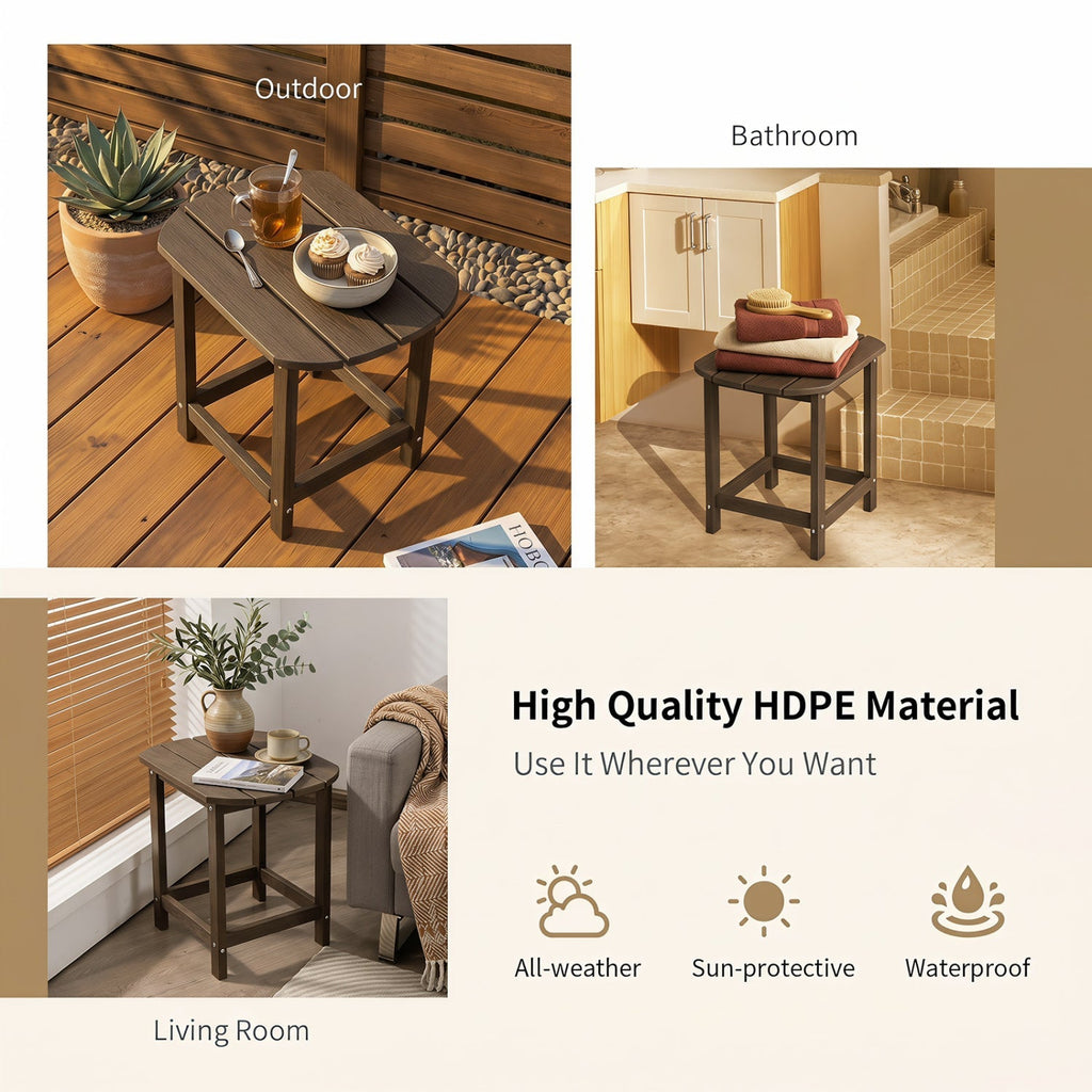 18-Inch Adirondack Side Table Set of 2 for Patio