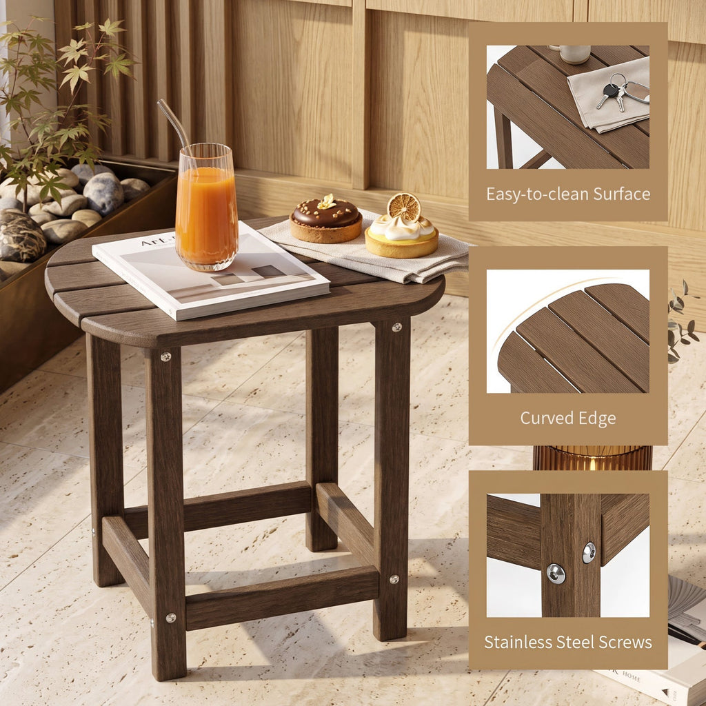 18-Inch Adirondack Side Table Set of 2 for Patio