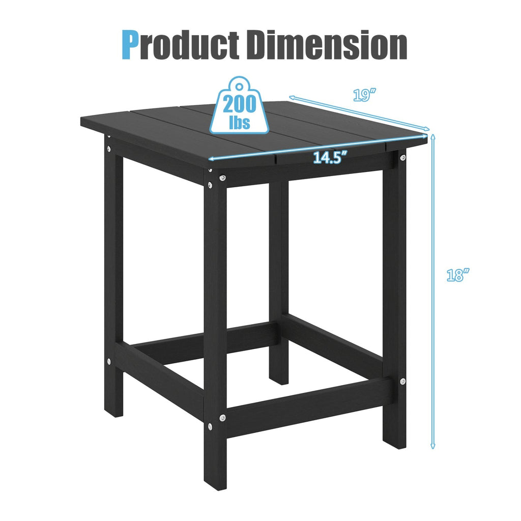 18-Inch Adirondack Side Table Set of 2 for Patio
