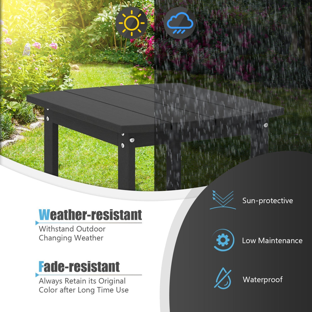 18-Inch Adirondack Side Table Set of 2 for Patio