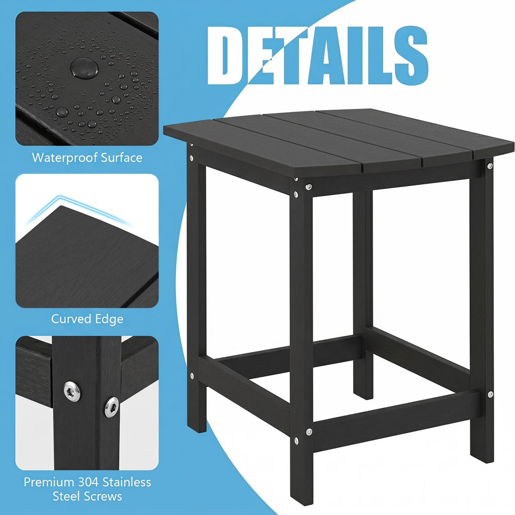 18-Inch Adirondack Side Table Set of 2 for Patio