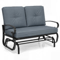 2 Seats Outdoor Swing Glider Chair with C
