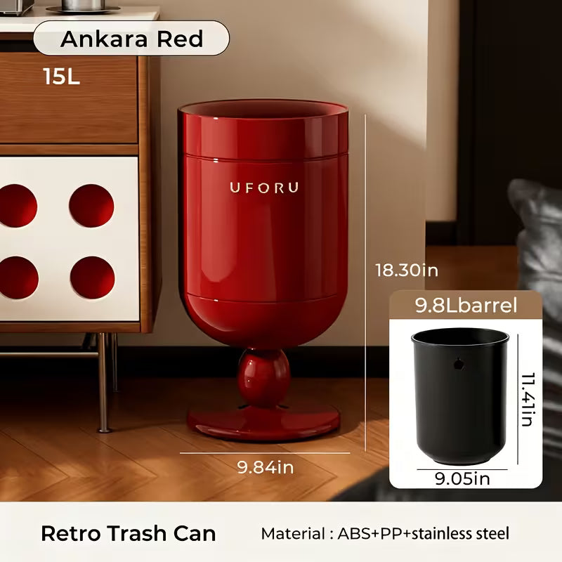 Wide Opening Waste Bin with Sliding Base