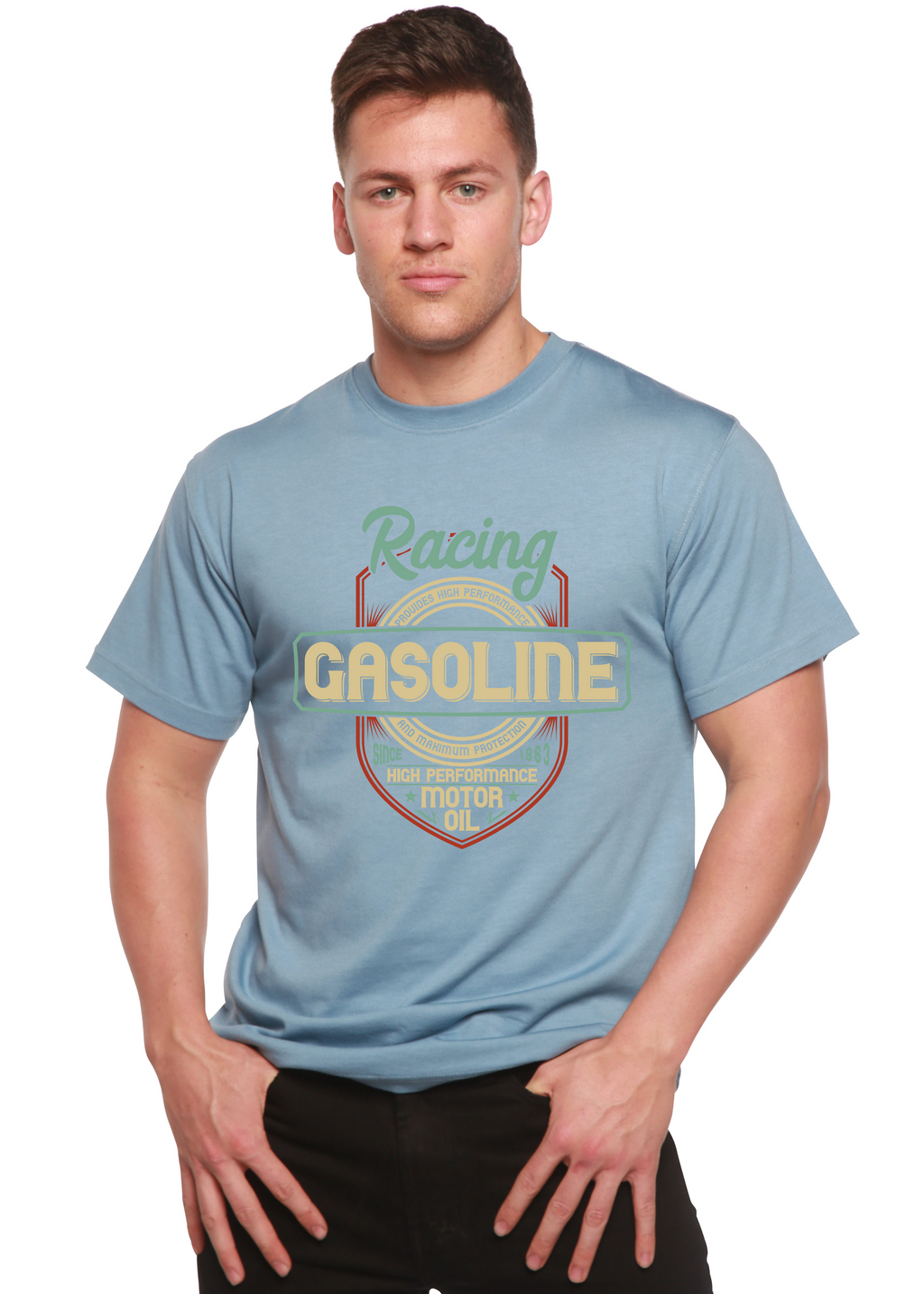 Racing Men's Bamboo Viscose/Organic Cotton Short Sleeve Graphic T-Shirt
