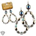 Oval bead teardrop earring with crystals from Swarovski®