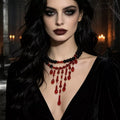 Halloween Teardrop Beaded Double Layered Necklace