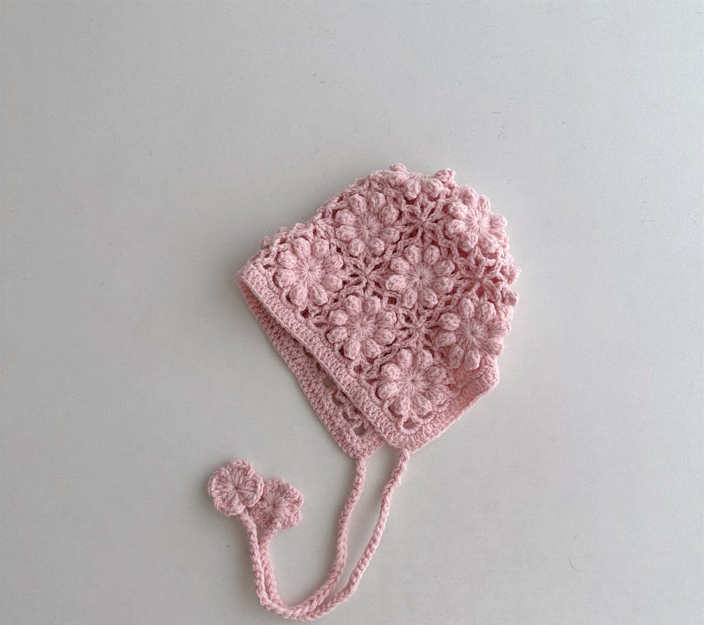 Breathable Lace Up Earflaps Woolen Hat Girl