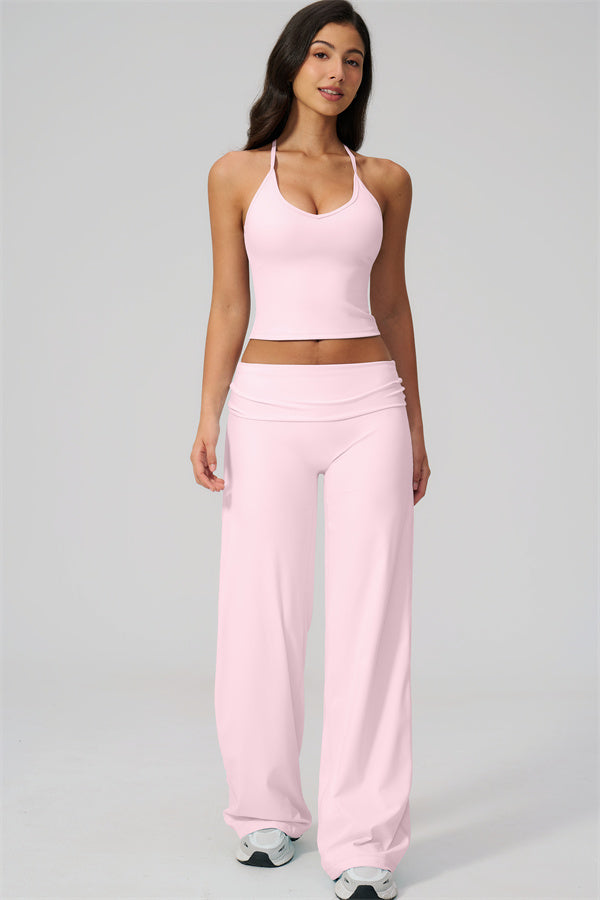 The Daring Tank Top Straight Leg Pants 2-Piece Set