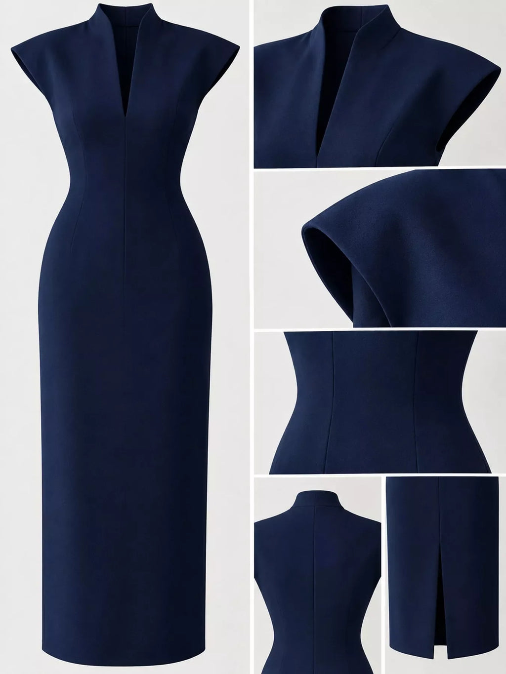 Slit Sleeveless Bodycon Midi Dress