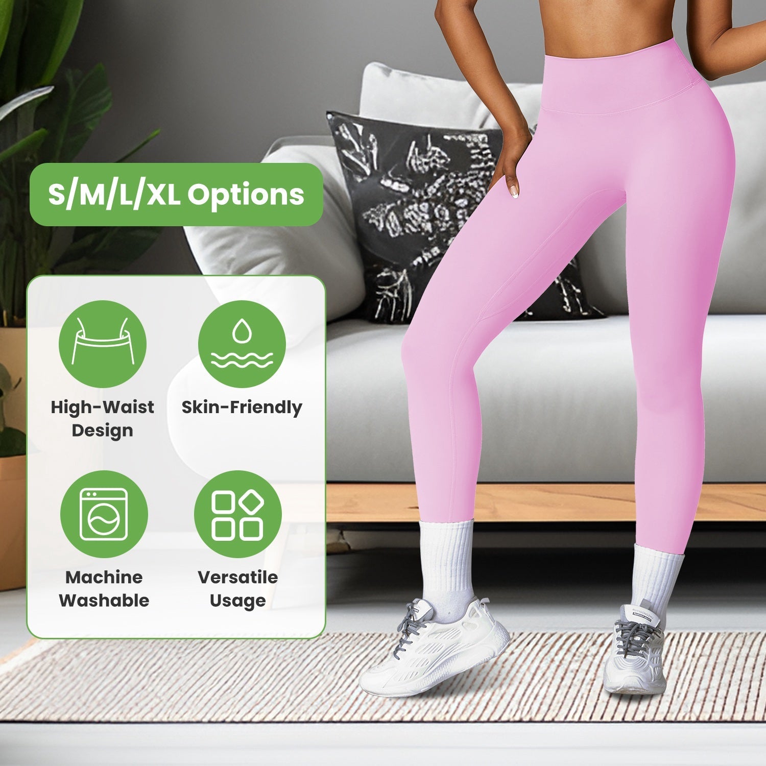Women's High Waist Leggings with Tummy Control