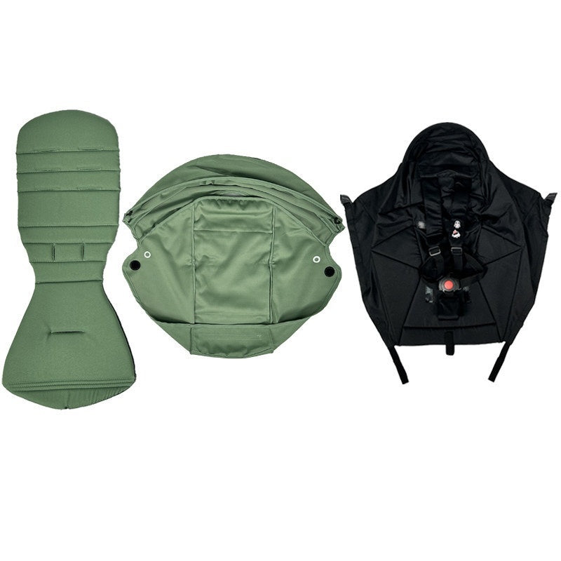 Stroller Flat-recline Three-piece Set Canopy And Seat Pad
