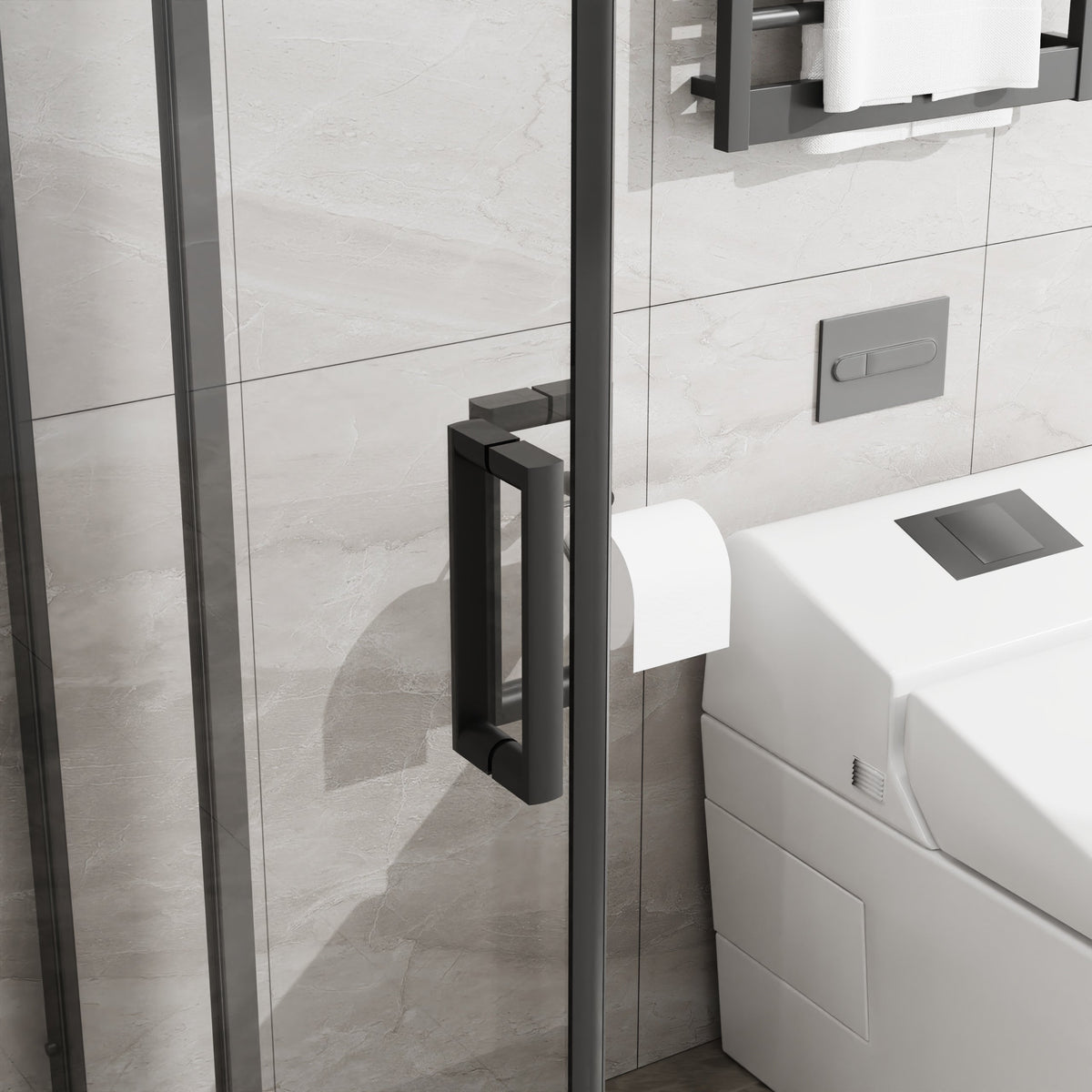 36" x 36" x 72" Corner Sliding Shower Door with Tempered Glass