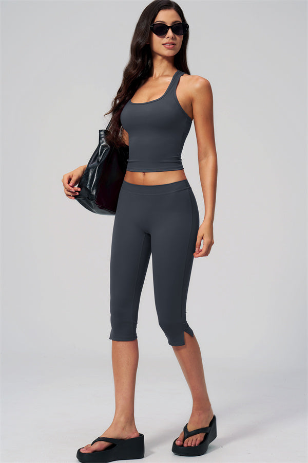 The Revive Crop Top Capri Leggings 2-Piece Set
