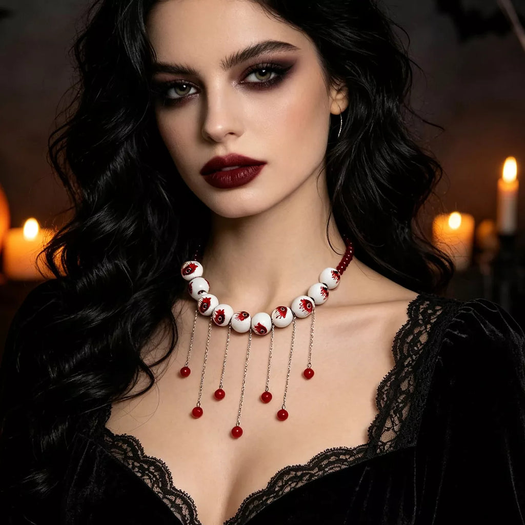 Halloween Gothic Eyeball Necklace