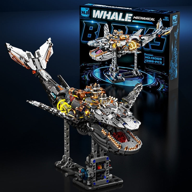 US And Electric Mechanical Lion And Whale Building Blocks That Also Double As Toys