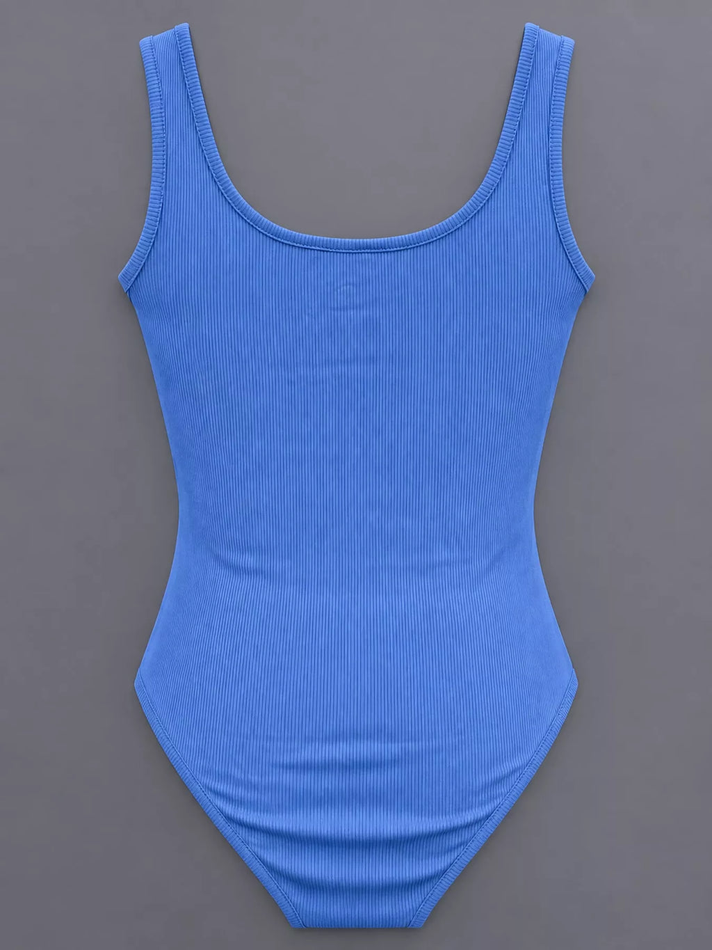 Full Size Ribbed Knit Sleeveless Scoop Neck Bodysuit Plus Size