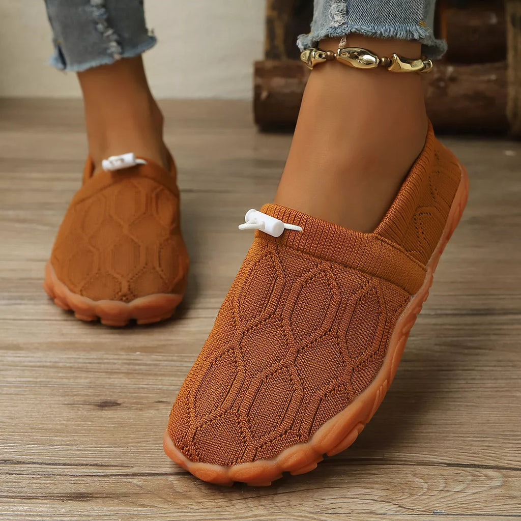 Round Toe Drawstring Slip-Ons