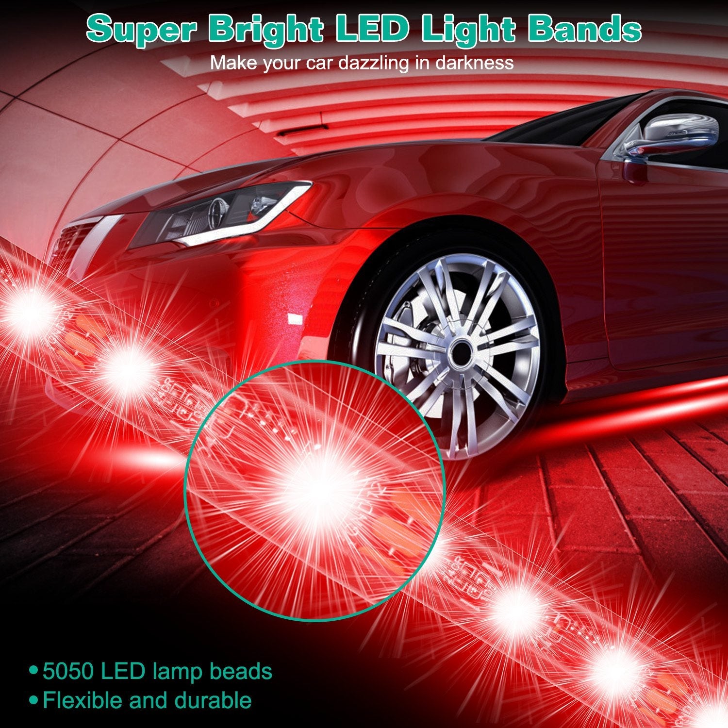 Waterproof RGB Underglow LED Strip for Car Exterior Lighting