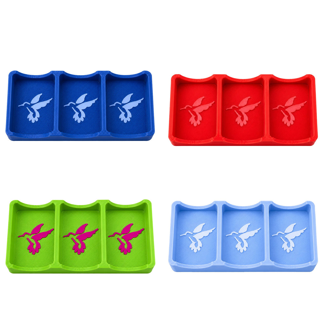 3-Slot Mahjong Tile Exchange Tray, 3D Printed Mahjong Passing Holder For 3 Tiles, Compact American Mahjong Game Accessory